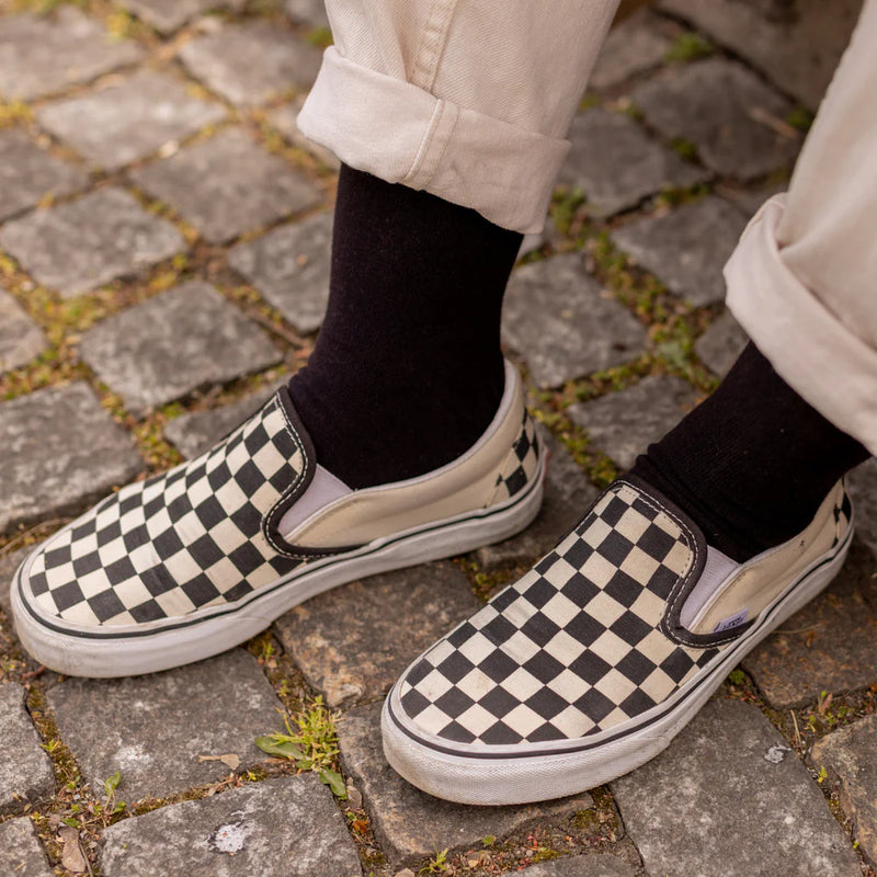 KLUE Organic cotton socks black unisex