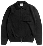 ROTHOLZ Polo zip jacket recycled wool true black unisex
