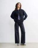 ROTHOLZ Polo zip jacket recycled wool true black unisex