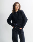 ROTHOLZ Polo zip jacket recycled wool true black unisex