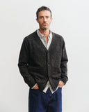 ROTHOLZ Knit cardigan speckled black unisex