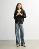 ROTHOLZ Knit cardigan speckled black unisex