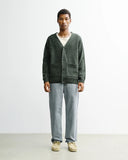 ROTHOLZ Knit cardigan speckled green unisex