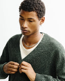ROTHOLZ Knit cardigan speckled green unisex