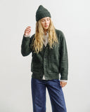 ROTHOLZ Knit cardigan speckled green unisex