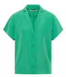 LANIUS Blouse with lapel collar 13846 green 685 women