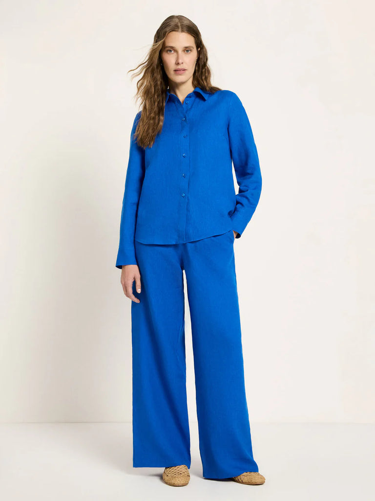 LANIUS 14674 Linen shirt 580 lapis women