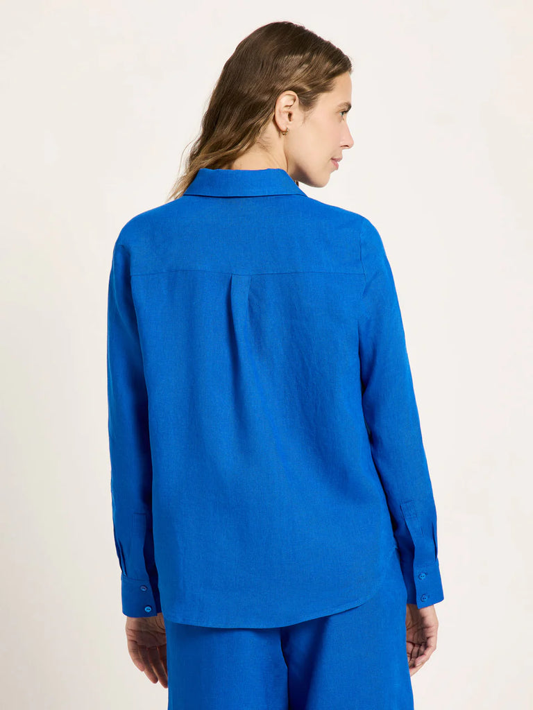 LANIUS 14674 Linen shirt 580 lapis women