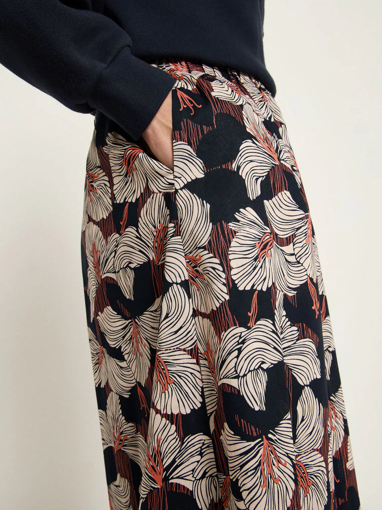 LANIUS 14700 Midi skirt 841 print bloom onyx women