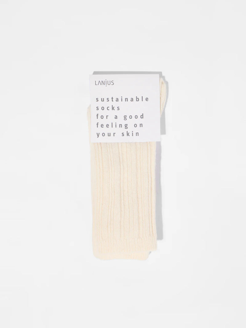 LANIUS Rib socks 13761 off white 101 women