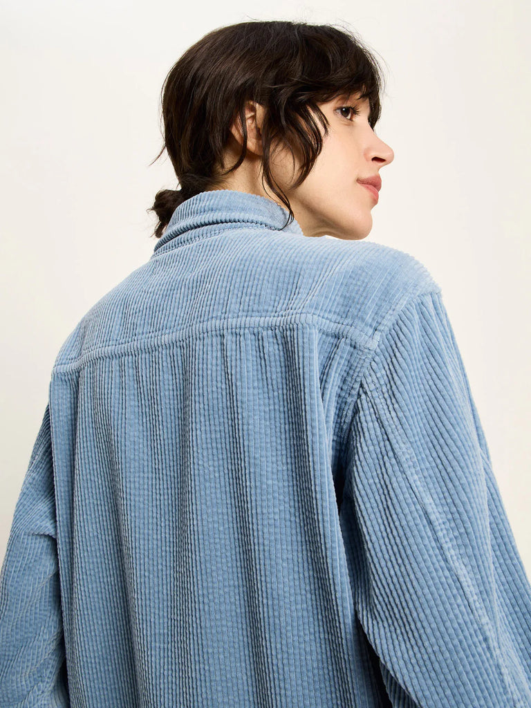 LANIUS 14386 Corduroy blouse 535 vintage blue women