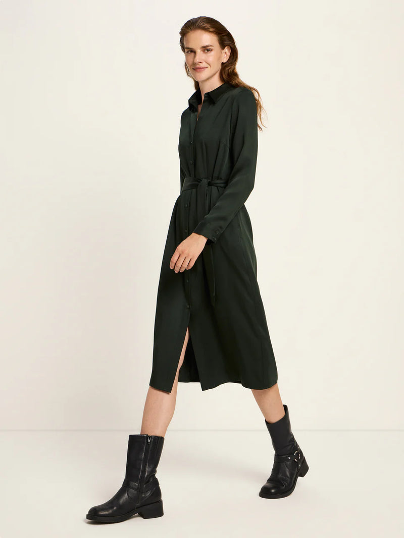 LANIUS 1441 Tencel shirt dress 678 forest women