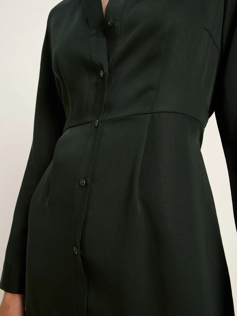 LANIUS 1441 Tencel shirt dress 678 forest women