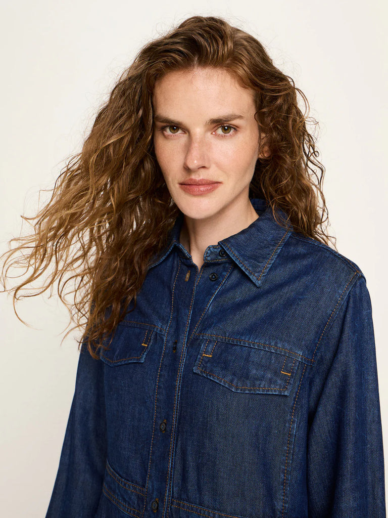 LANIUS 14480 Denim dress 596 dark blue denim women