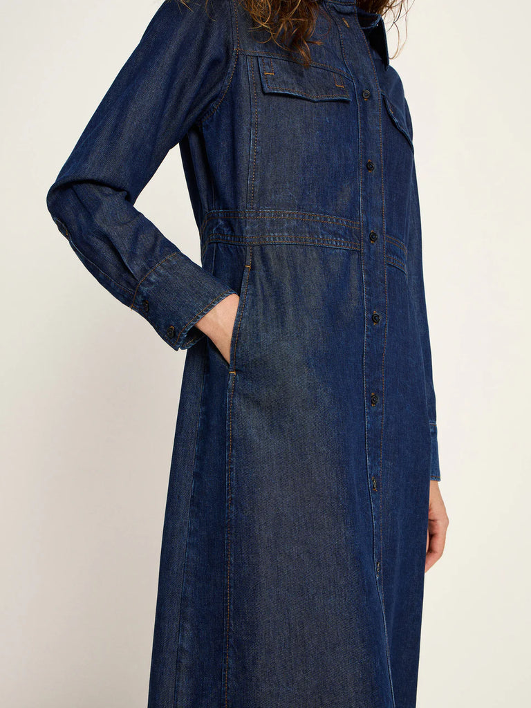 LANIUS 14480 Denim dress 596 dark blue denim women