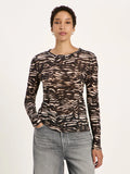 LANIUS 14764 Long sleeve top 851 print animal stripes rose women
