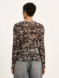 LANIUS 14764 Long sleeve top 851 print animal stripes rose women