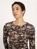 LANIUS 14764 Long sleeve top 851 print animal stripes rose women
