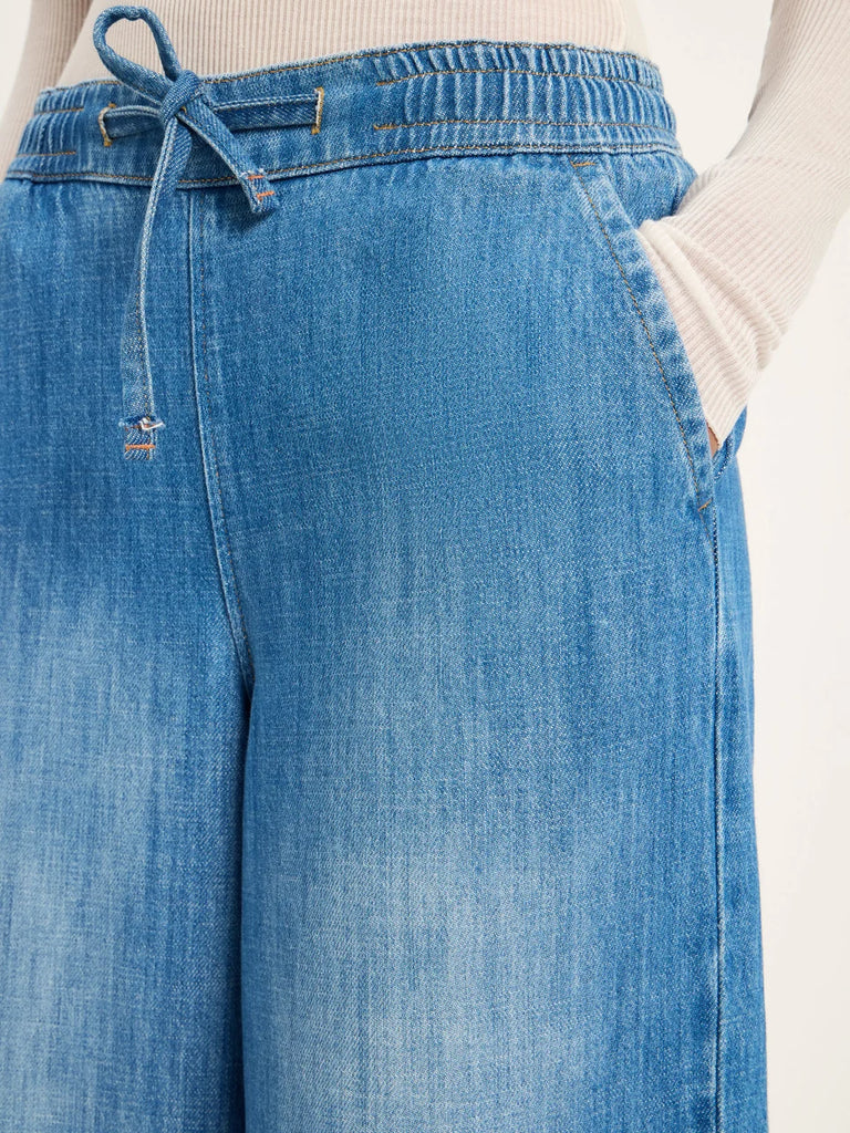 LANIUS 14772 Shore wide jeans 577 mid blue denim women