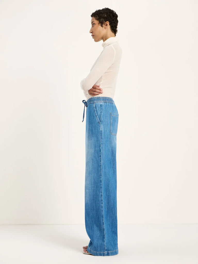 LANIUS 14772 Shore wide jeans 577 mid blue denim women