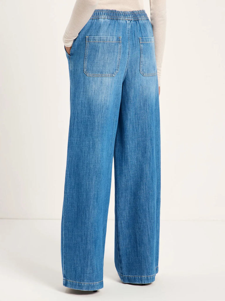 LANIUS 14772 Shore wide jeans 577 mid blue denim women