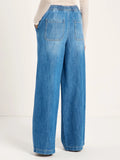 LANIUS 14772 Shore wide jeans 577 mid blue denim women