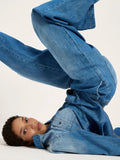 LANIUS 14772 Shore wide jeans 577 mid blue denim women