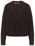 LANIUS 14784 Oversized round neck jumper 291 chocolate tweed women