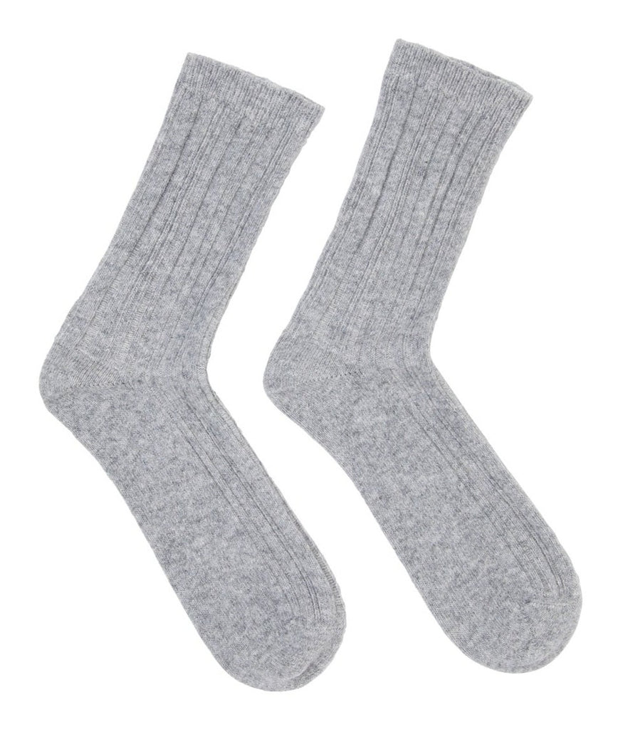 LANIUS Rib socks 13761 grey melange 160 women