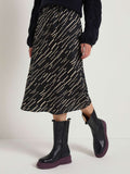 LANIUS Midi skirt 13649 irregular print black 877 women