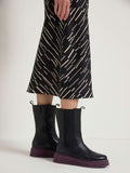 LANIUS Midi skirt 13649 irregular print black 877 women