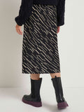 LANIUS Midi skirt 13649 irregular print black 877 women