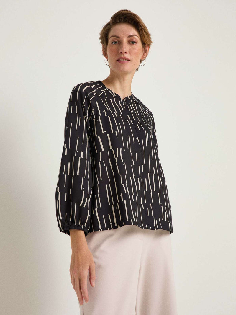 LANIUS Blouse 13651 irregular print black 877 women