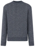 KCA 1080127 Lambswool jacquard jumper 1073 dark grey melange men
