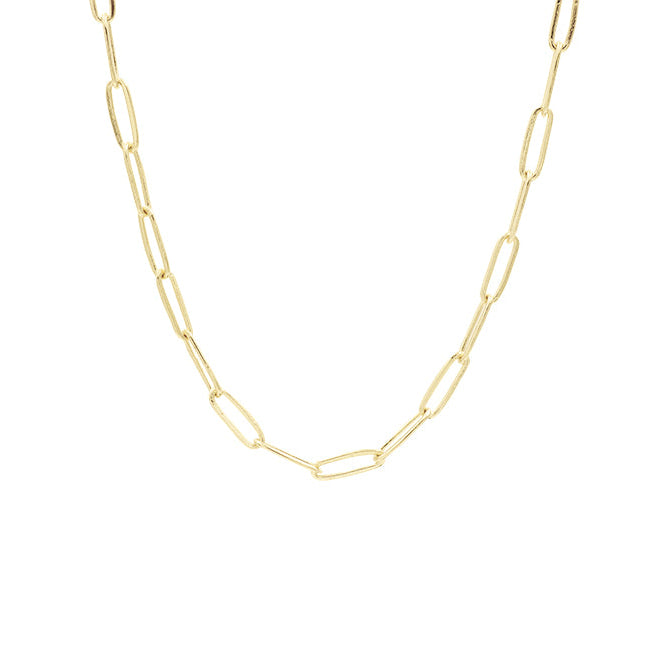 KLIMBIM Link necklace gold plated