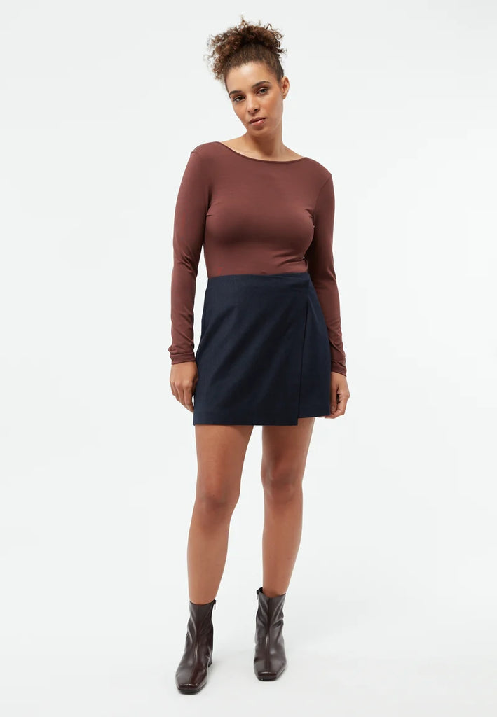 GIVN BERLIN Mimi long sleeve top burned brown women