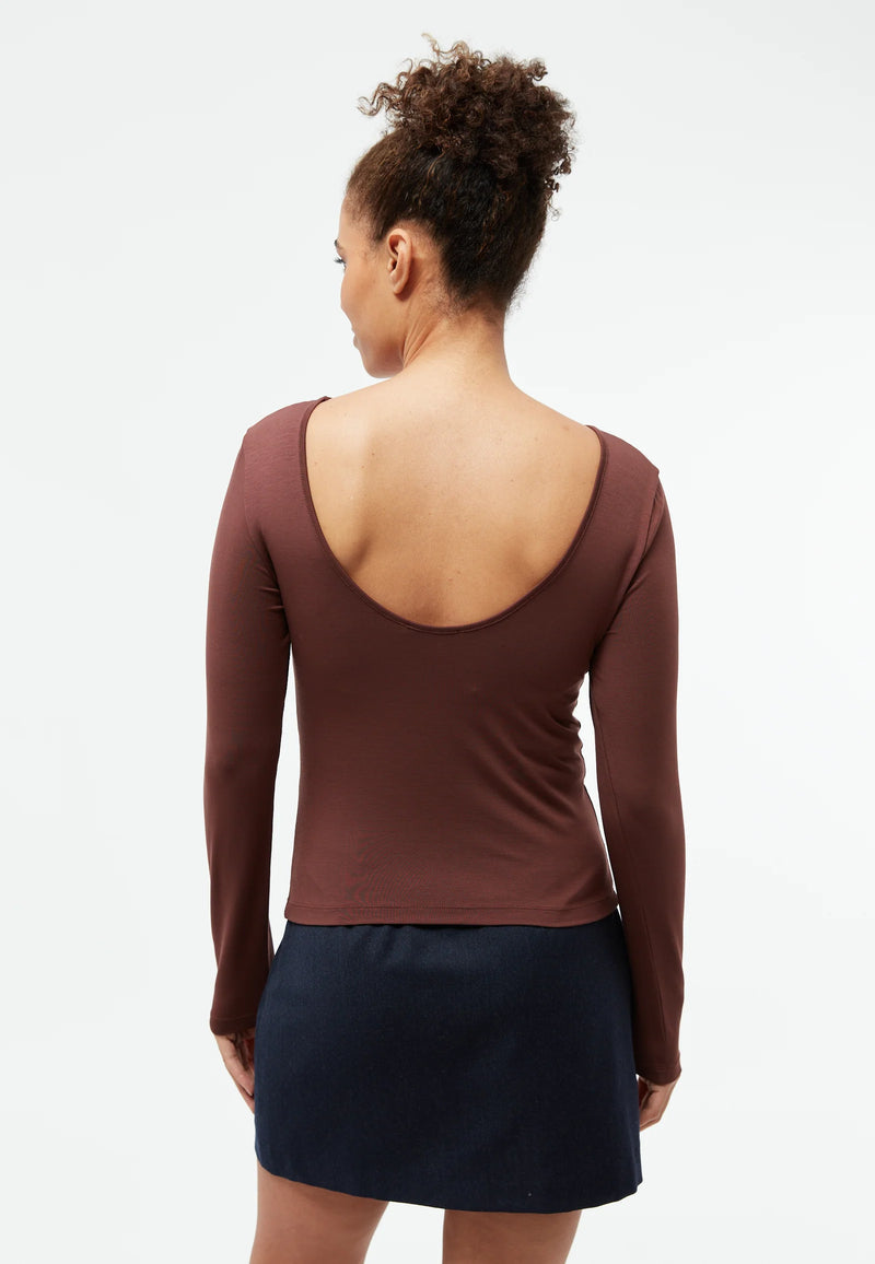 GIVN BERLIN Mimi long sleeve top burned brown women
