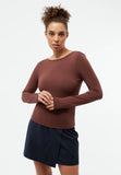 GIVN BERLIN Mimi long sleeve top burned brown women