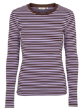 BASIC APPAREL Ludmilla BA146-01 LS tee violet tulip chicory coffee women