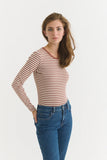 BASIC APPAREL Ludmilla BA146-01 LS tee whisper white mink women
