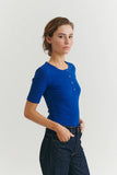 BASIC APPAREL Ludmilla BA146-31 SS granddad 861 sodalite blue women