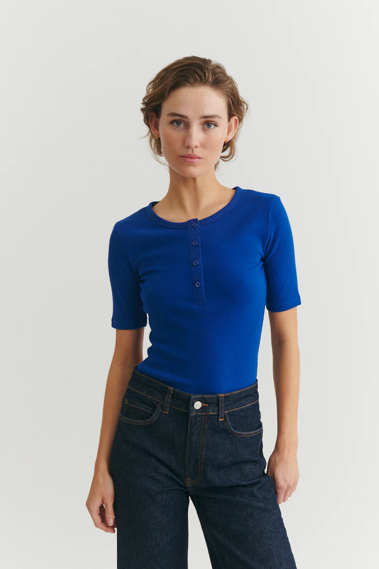 BASIC APPAREL Ludmilla BA146-31 SS granddad 861 sodalite blue women