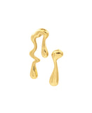 KLIMBIM Melt earrings gold