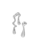 KLIMBIM Melt earrings silver