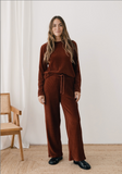 TWOTHIRDS Abruka wine velour pants women
