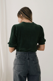 TWOTHIRDS Horst velour top dark green women