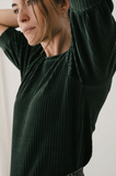 TWOTHIRDS Horst velour top dark green women
