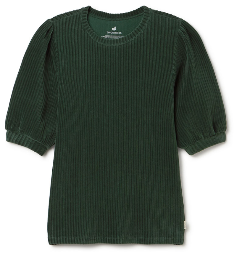 TWOTHIRDS Horst velour top dark green women