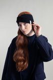 RIFO Nadia recycled cashmere headband black ardesia women