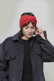 RIFO Nadia recycled cashmere headband red papavero women